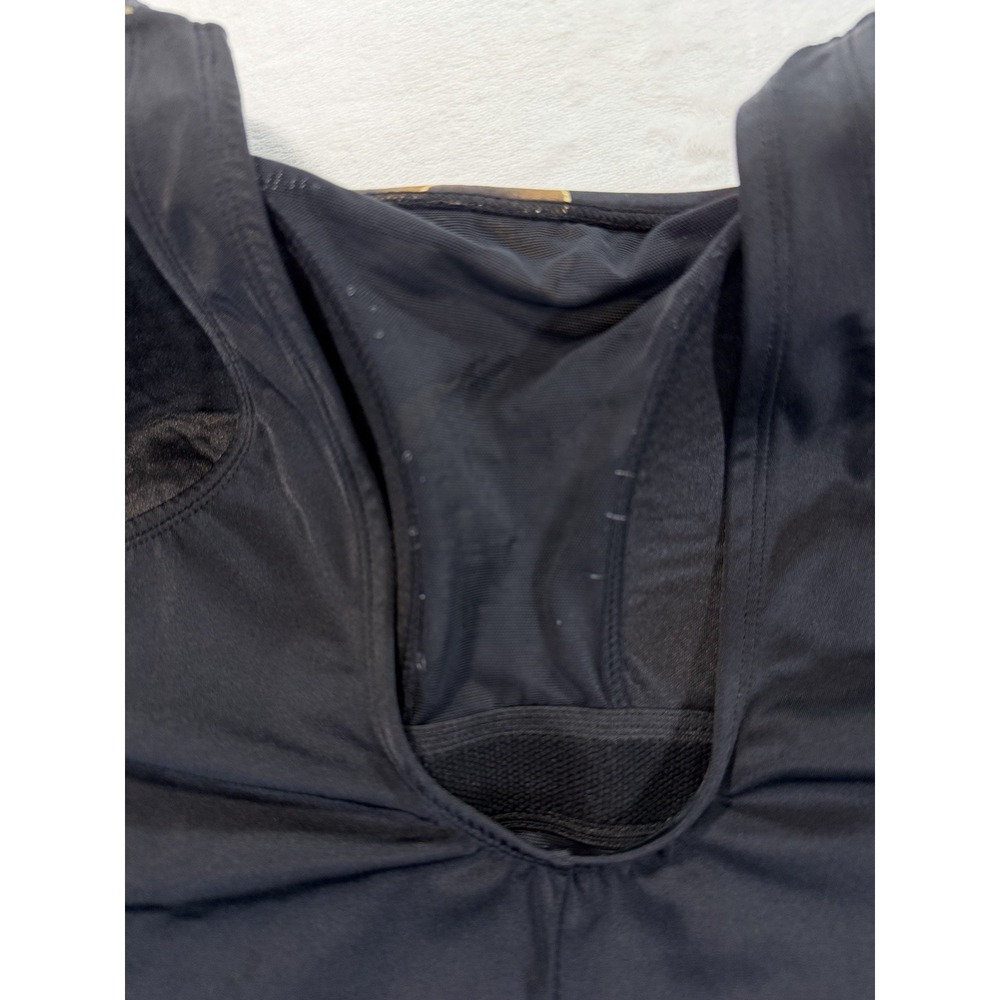 Longitude Women's 20 Swimsuit Black Gold Floral Glam Luxe 1 Piece - Picture 5 of 10